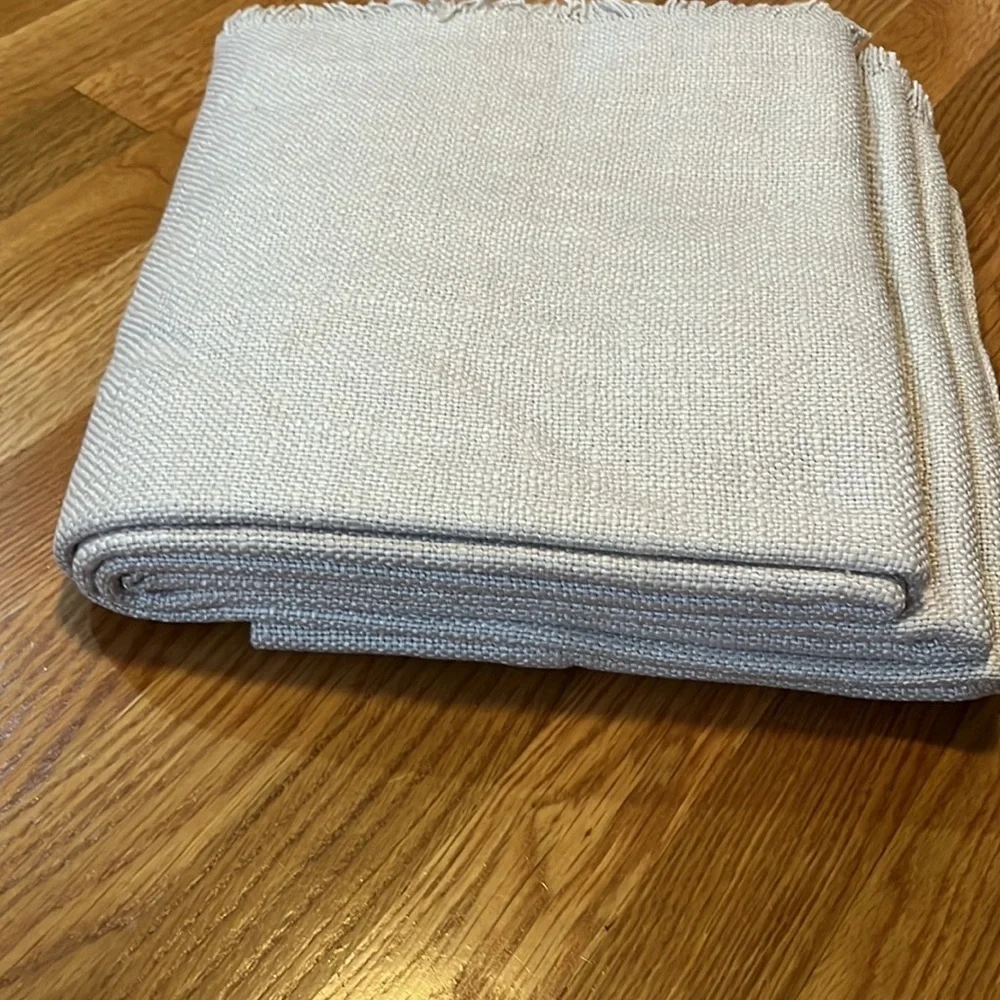Anthropologie Luxe Linen Blend Curtain Panel set New 50 x 108